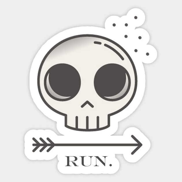 Skull Run Sticker by pa2rok